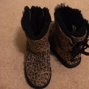 Little Girls Cheetah Print Ugg Boots